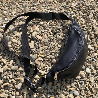 Бананка кожаная. Сумка на пояс из кожи, Универсальная сумка нагрудная, Практичная сумка на пояс