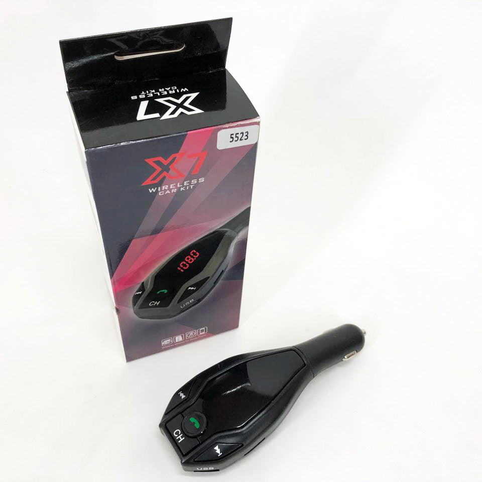 Автомобильный трансмиттер FM MOD. X7 BT модулятор Bluetooth Золотой, ФМ модулятор в машину. Цвет: черный