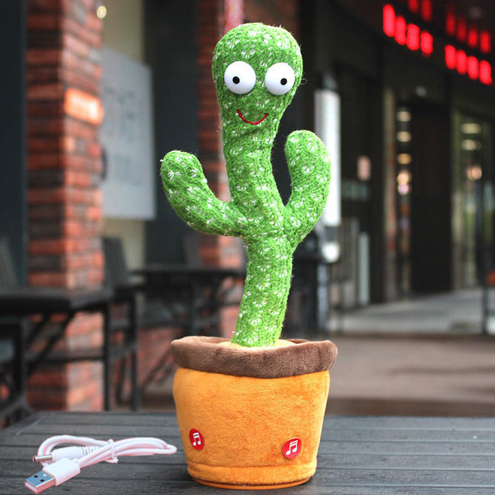 Интерактивная игрушка Dancing cactus говорящий танцующий кактус, мягкая игрушка кактус, Плюшевый кактус