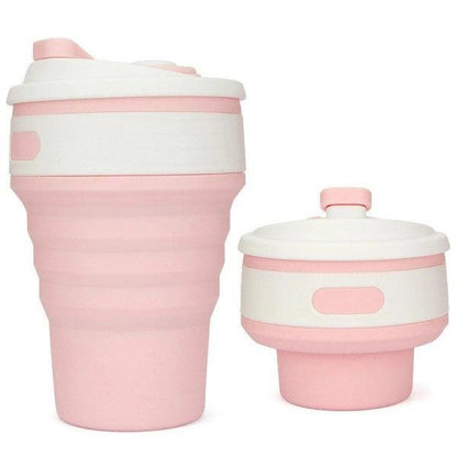 Кружка туристическая (складная/силиконовая), кружка походная силиконовая складная. Цвет: розовый