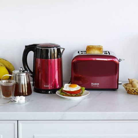 Тостер Magio MG-286, тостер для 2 гренок, электрический горизонтальный тостер