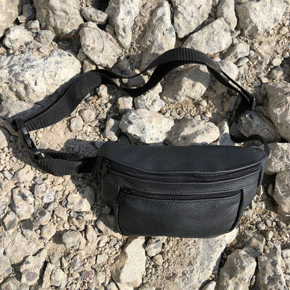 Мужская бананка из натуральной кожи, Бананка для мужчин, Бананка напоясная сумка, бананка вместительная