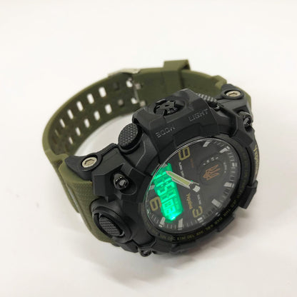 Часы наручные мужские SKMEI 6851/1586AG, Военные мужские наручные часы зеленые, Часы спортивные