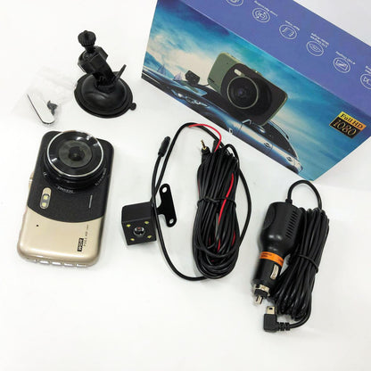 Автомобильный видеорегистратор X600 LCD 4 Angel Lens камеры 1080P Full HD TF