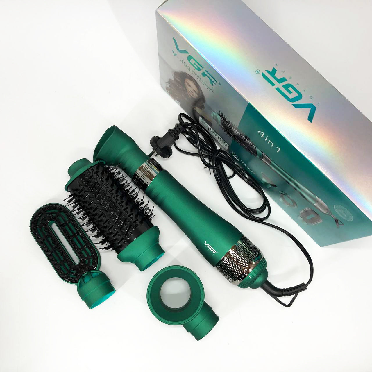 Фен-щетка VGR V-493 Мультистайлер 4в1 с насадками 1000 Вт профессиональный воздушный Браш Стайлер