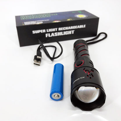 Фонарь ручной аккумуляторный XQ-S59-GT, Фонарь ручной мощный, Карманный фонарь с usb зарядкой