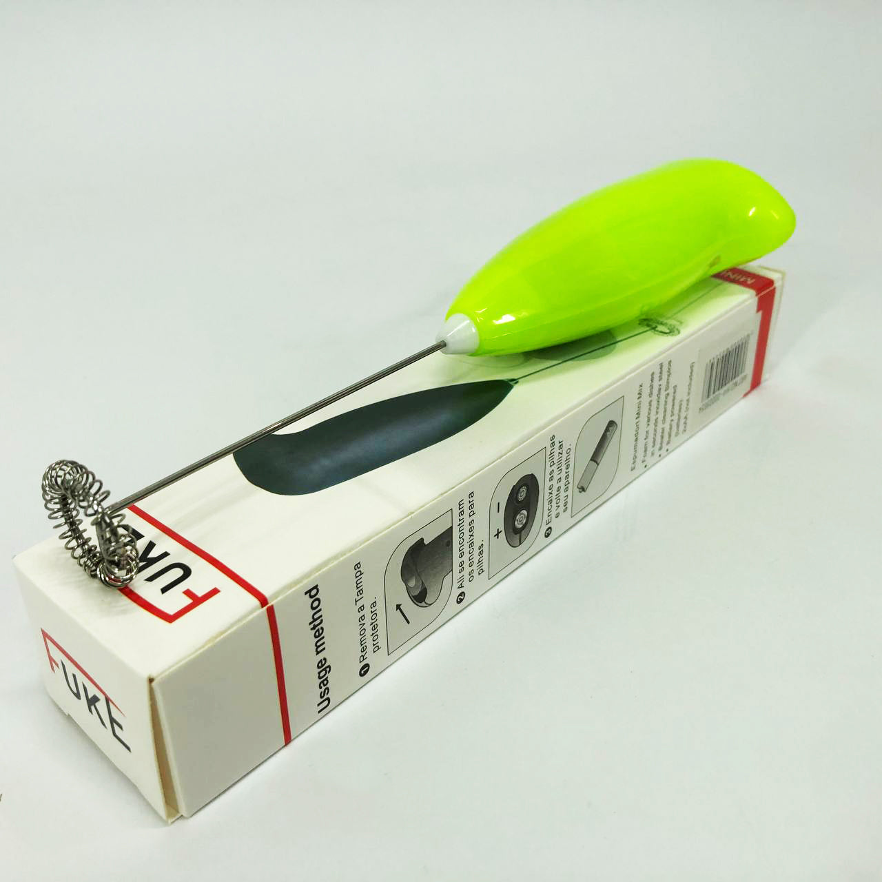 Миксер для сливок-капучинатор FUKE Mini Creamer для взбивания молока, сливок. Цвет: салатовый