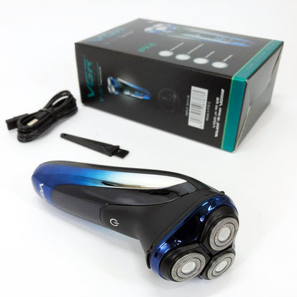 Электробритва VGR V-387 для мужчин, роторная для влажного и сухого бритья, Беспроводная электробритва