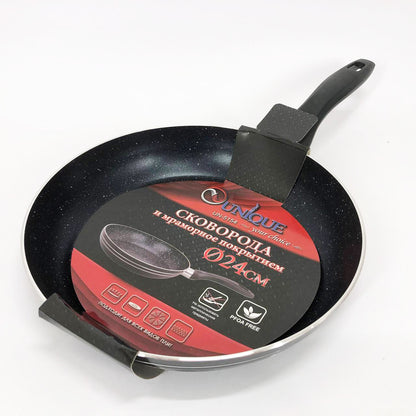 Сковорода UNIQUE UN-5154 24 см. без крышки, Сковорода с антипригарным покрытием и бакелитовой ручкой