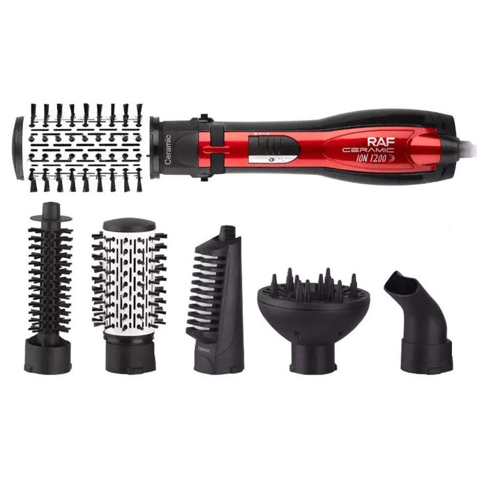 Фен стайлер RAF R.416 5в1 щетка расческа для сушки укладки волос 1200 Вт