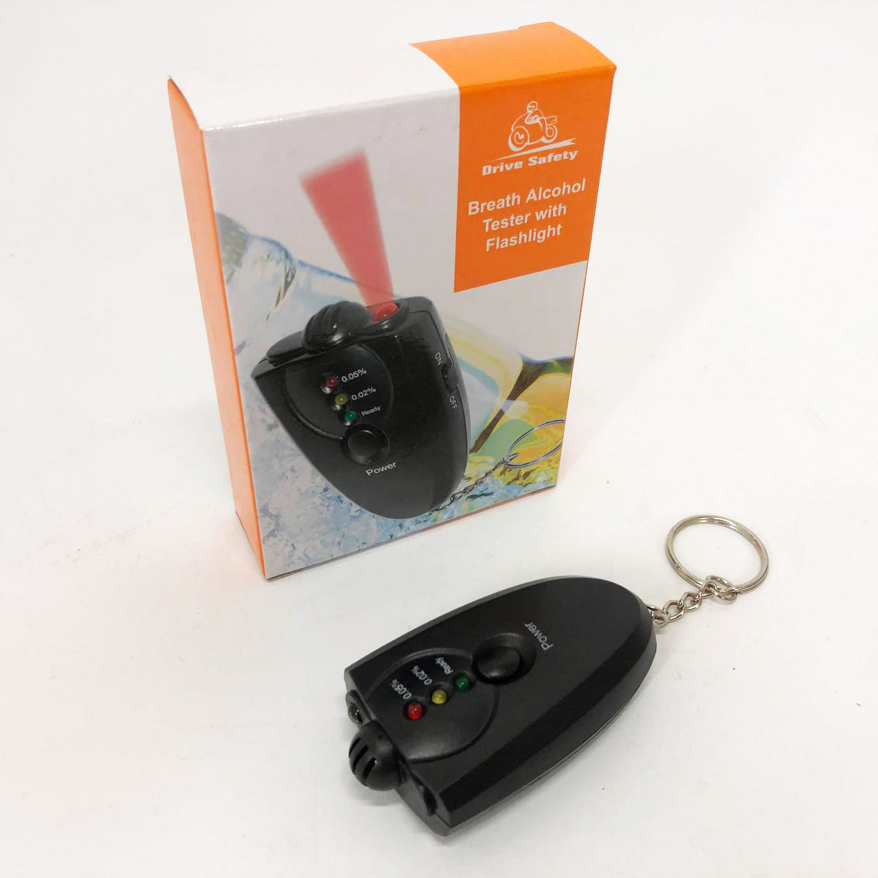 Электронный портативный алкотестер с подсветкой 2 x ААА, Компактный портативный алкотестер