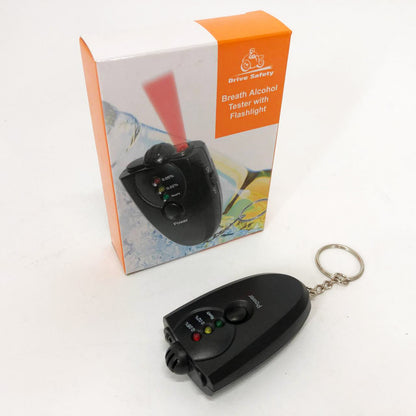 Электронный портативный алкотестер с подсветкой 2 x ААА, Компактный портативный алкотестер