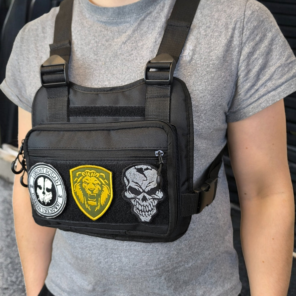 Тактична сумка нагрудна з патч-панеллю, чоловіча розвантажувальна сумка, розвантаження жилет