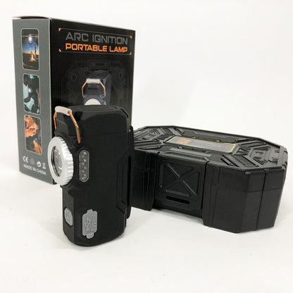 Багатофункціональний армійський ліхтар D50-SMD - індикація заряду, запальничка. Колір: чорний