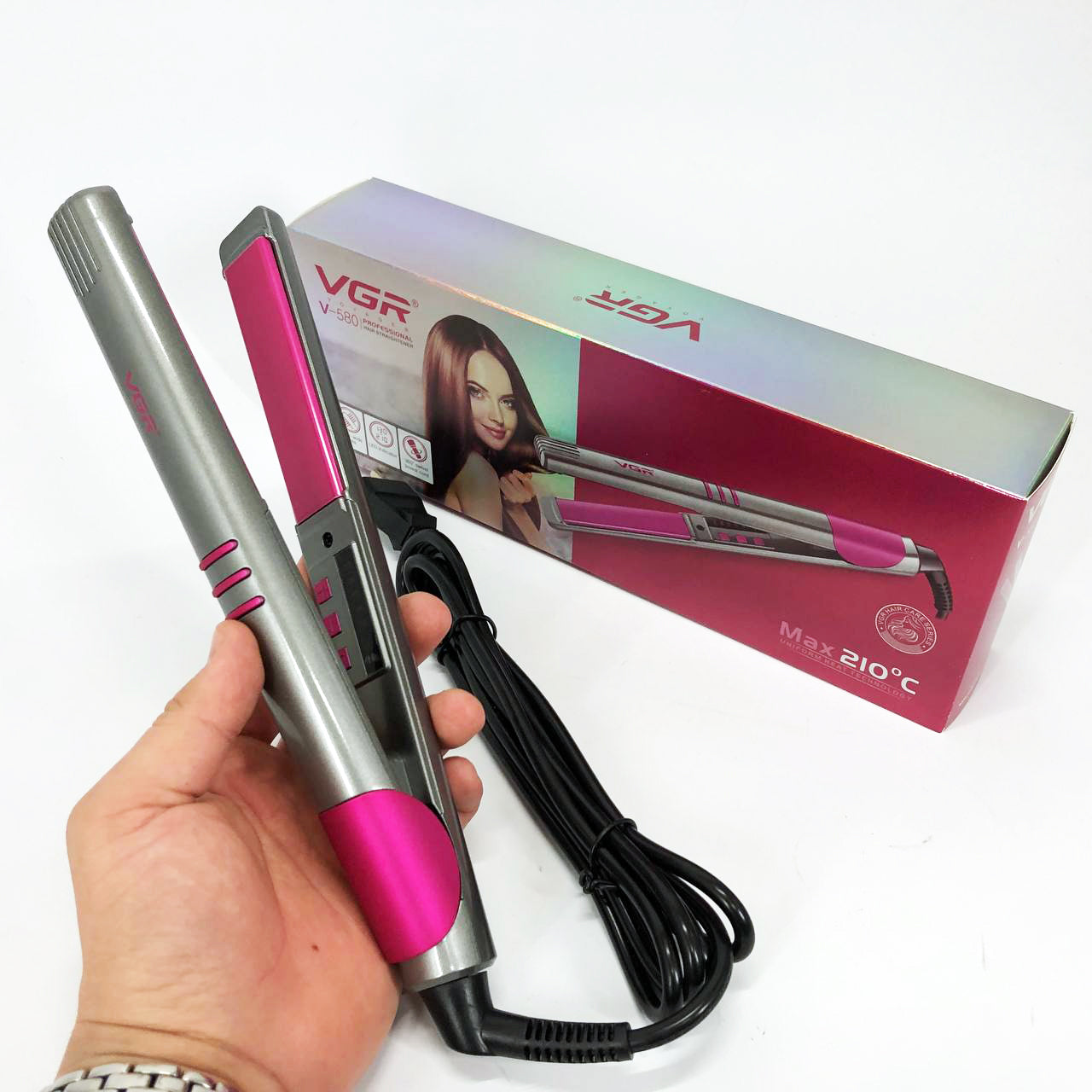 Утюжок выпрямитель для волос VGR V-580, Гофре плойка утюжок для волос, Маленькая плойка