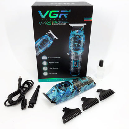 Триммер для волос и бороды профессиональный VGR V-923 аккумуляторный с LED-индикатором