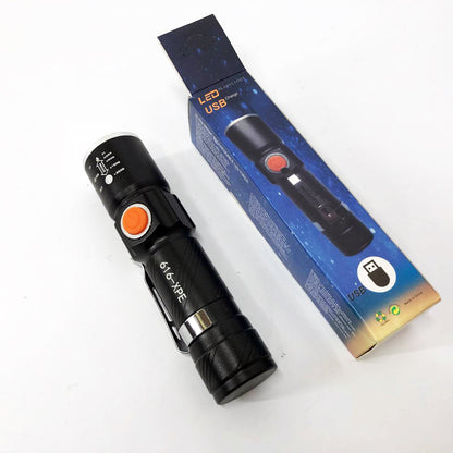 Карманный фонарик Police 616-XPE, Портативный светодиодный фонарь с зарядкой, Алюминеевый фонарь