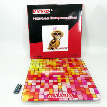 Весы напольные MATARIX MX-452 180 кг, Весы напольные для измерения массы тела, Электронные весы мозаика