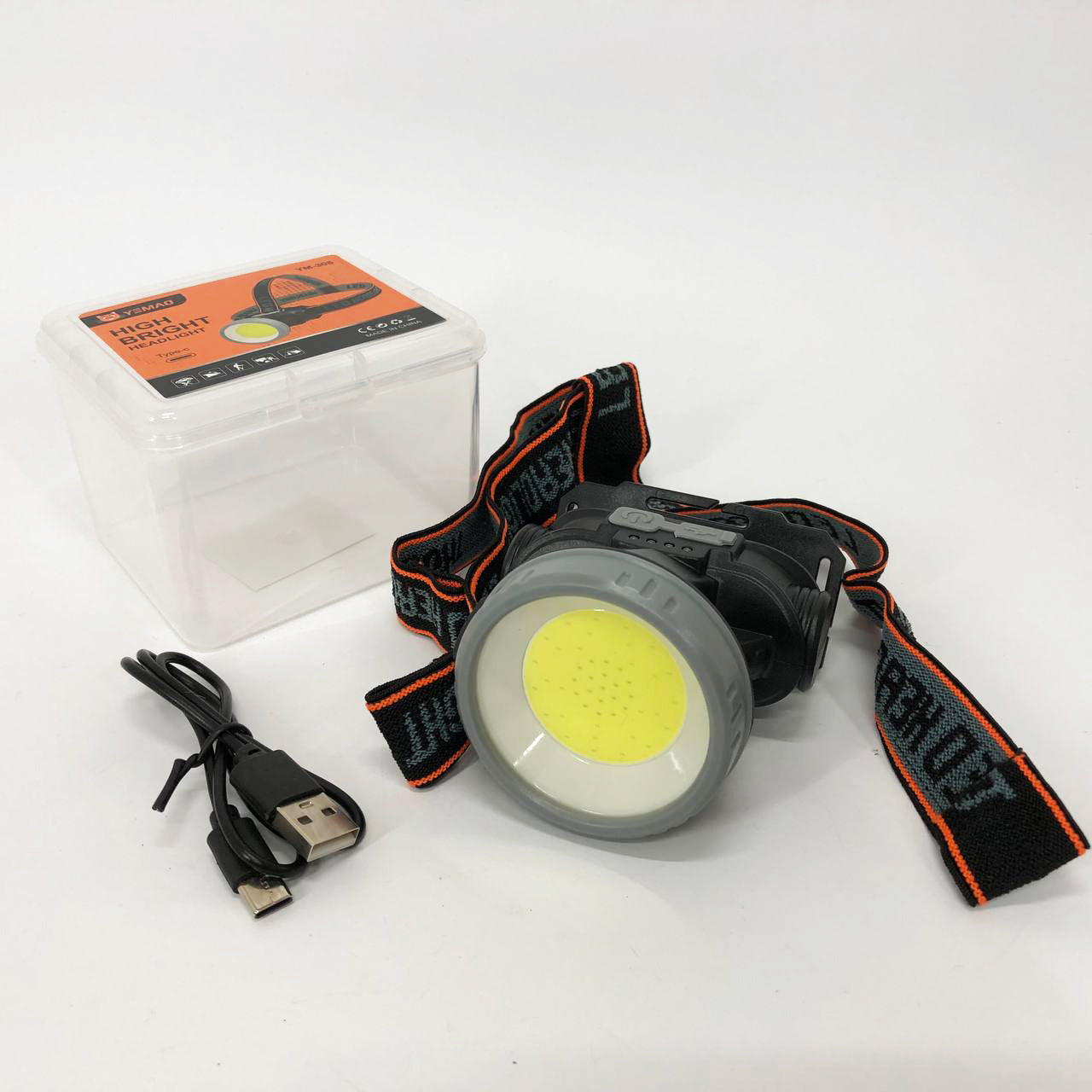 Фонарь налобный YM-308/208-COB(white+red), фонарик военный светодиодный налобный фонарик