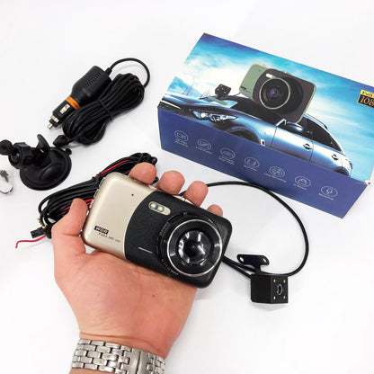 Автомобильный видеорегистратор X600 LCD 4 Angel Lens камеры 1080P Full HD TF