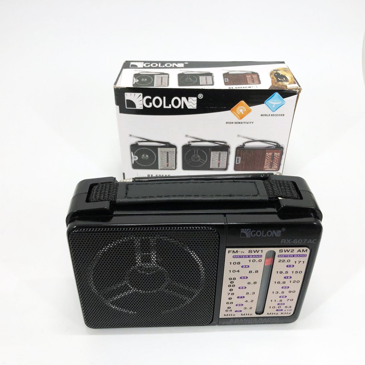 Портативный Радиоприёмник всеволновой GOLON RX-607 AC, Переносной приемник fm am, FM-приемники