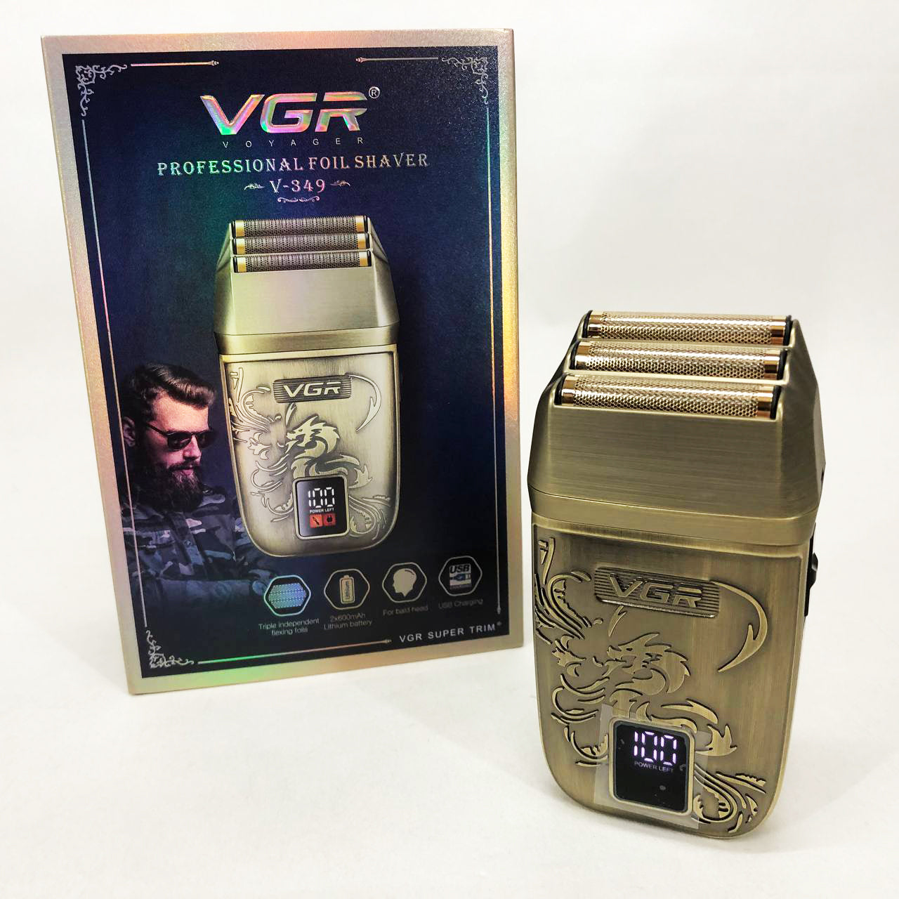 Электробритва VGR V-349 шейвер, тройное лезвие