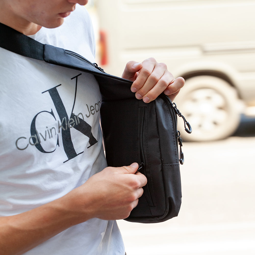 Тактична чоловіча сумка з кобурою Cordura 1000D – 6 кишень, чорна