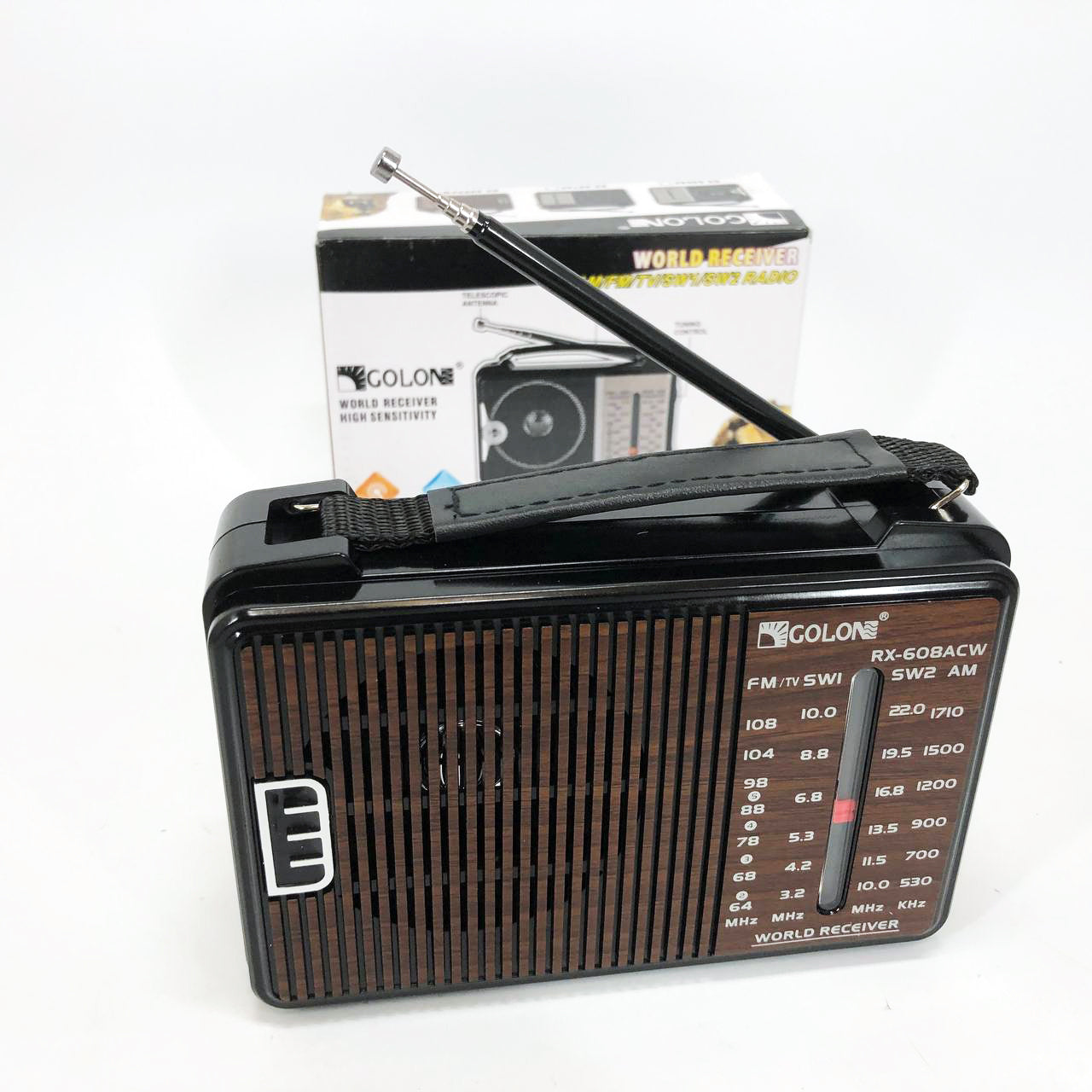 Радиоприемник GOLON RX-608 всеволновый на батарейках + поддержка USB/microSD/MP3/WMA