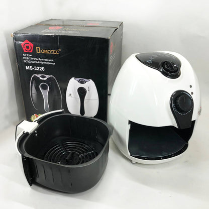 Аерофритниця Мультипіч Аерогриль Domotec MS-3220 1300W 4,5 л Безмасляна з Таймером. Колір: білий