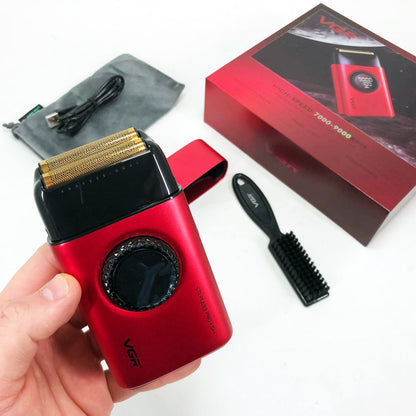 Электробритва VGR V-377 RED шейвер, Электрическая аккумуляторная бритва для бритья, шейвер мужской
