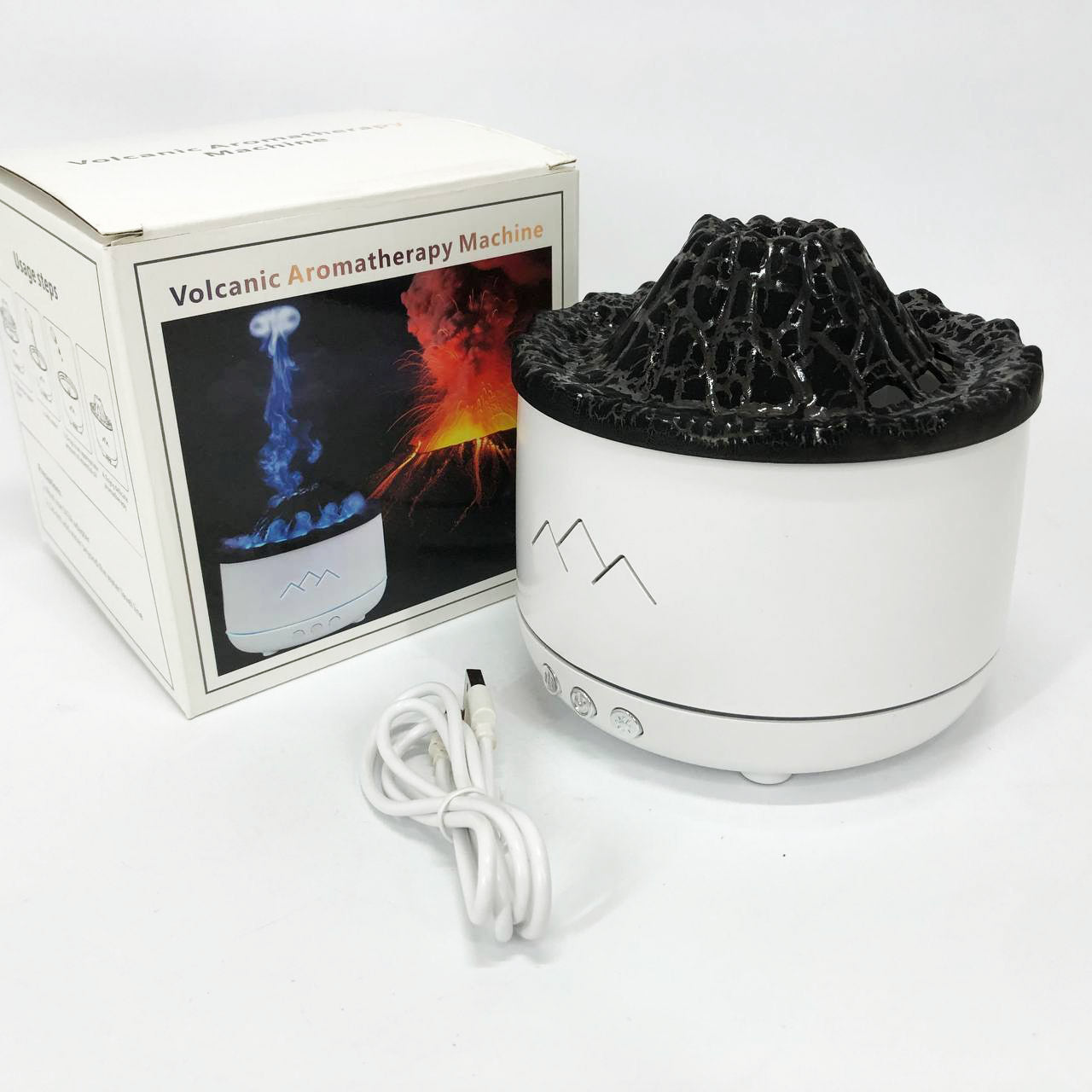 Увлажнитель воздуха Вулкан с эффектом пламени и подсветкой увлажнитель-ночник Аромадиффузор с подсветкой