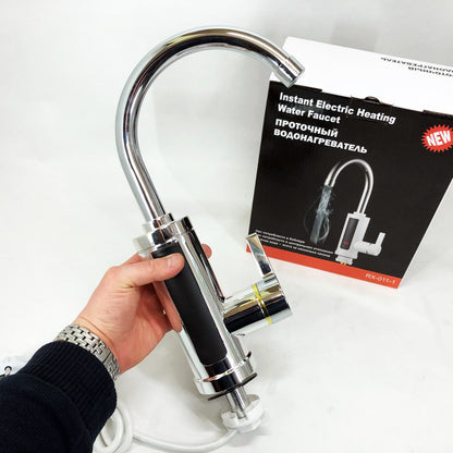 Водонагреватель проточный Delimano RX-0111c LCD дисплеем 3 кВт Кран электрический нижнее подключение