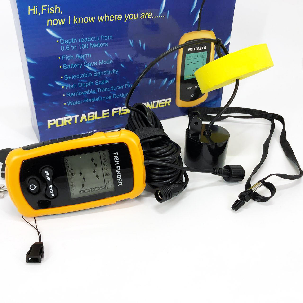 Эхолот портативный Fish Finder до 100м сонар портативный универсальный