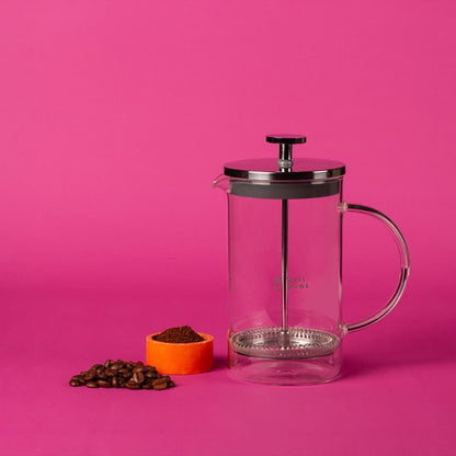 Френч-пресс Well Done WD-8036B из термостойкого стекла 600 мл, Чайник для заваривания трав прозрачный