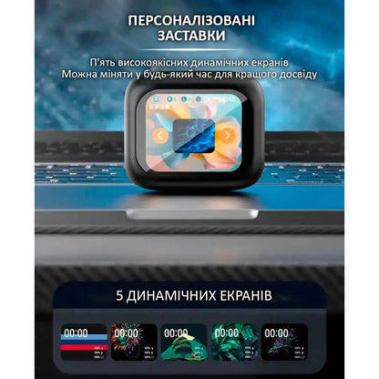 Наушники беспроводные LX-10 TWS Earbuds с LED дисплеем Блютуз беспроводные наушники затычки. Цвет: черный