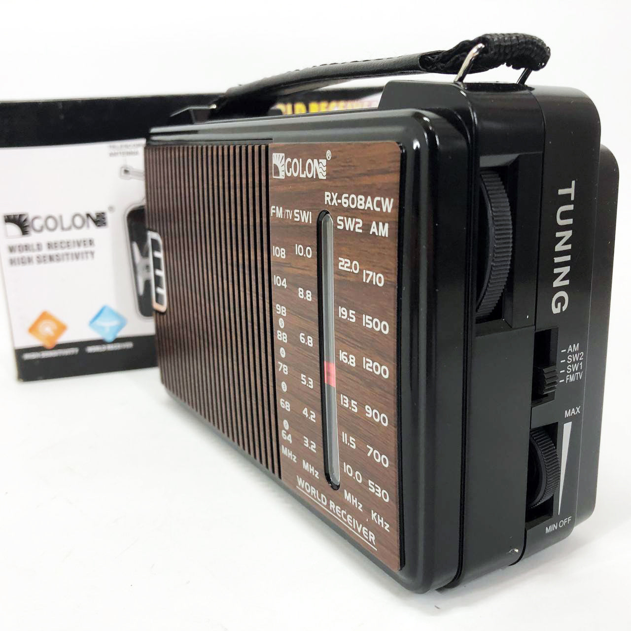 Радиоприемник GOLON RX-608 всеволновый на батарейках + поддержка USB/microSD/MP3/WMA