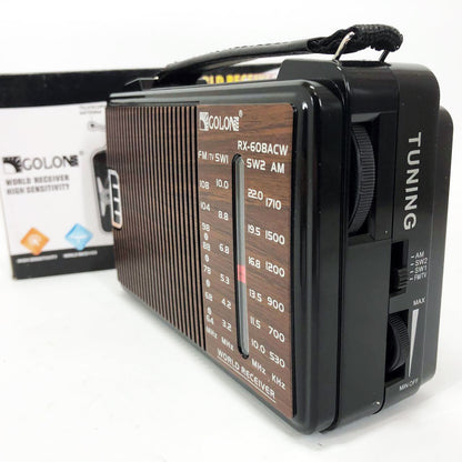 Радиоприемник GOLON RX-608 всеволновый на батарейках + поддержка USB/microSD/MP3/WMA