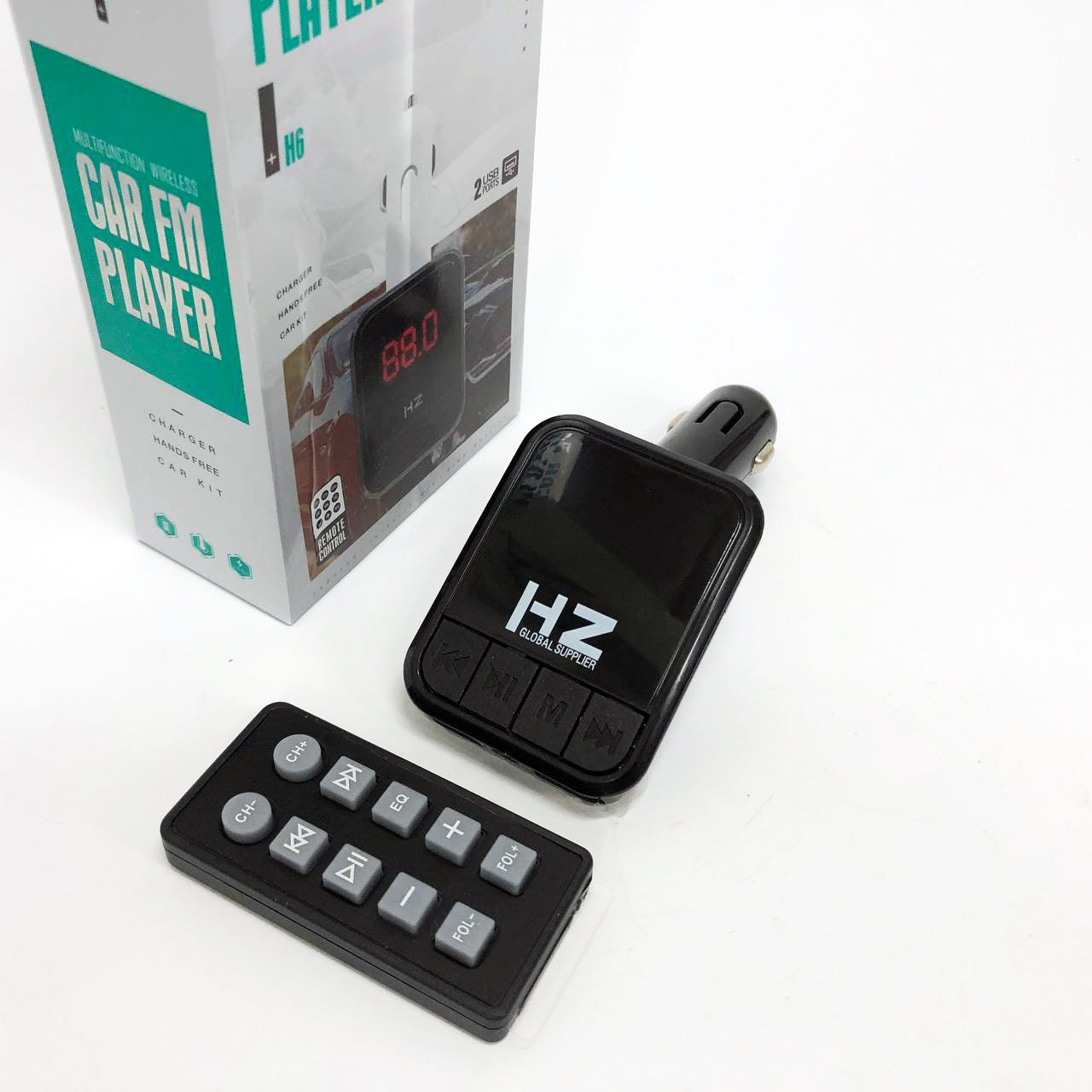 Автомобильный FM трансмиттер Bluetooth HZ H6-12-24V модулятор с microSD, USB, Hands Free + Пульт