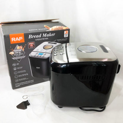 Хлебопечка RAF R.208, 600 Вт, до 1000 г, с функцией безглютеновой выпечки