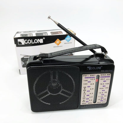 Портативный Радиоприёмник всеволновой GOLON RX-607 AC, Переносной приемник fm am, FM-приемники