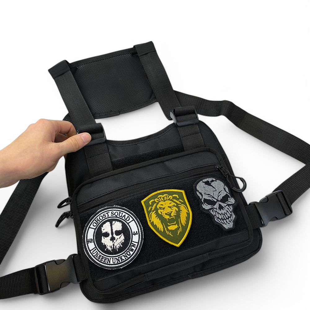 Тактична сумка нагрудна з патч-панеллю, чоловіча розвантажувальна сумка, розвантаження жилет