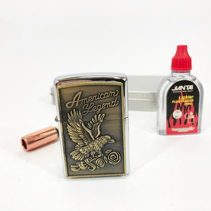 Зажигалка бензиновая в подарочной коробке N12, подарочные прикольные зажигалки, подарок зажигалка парню