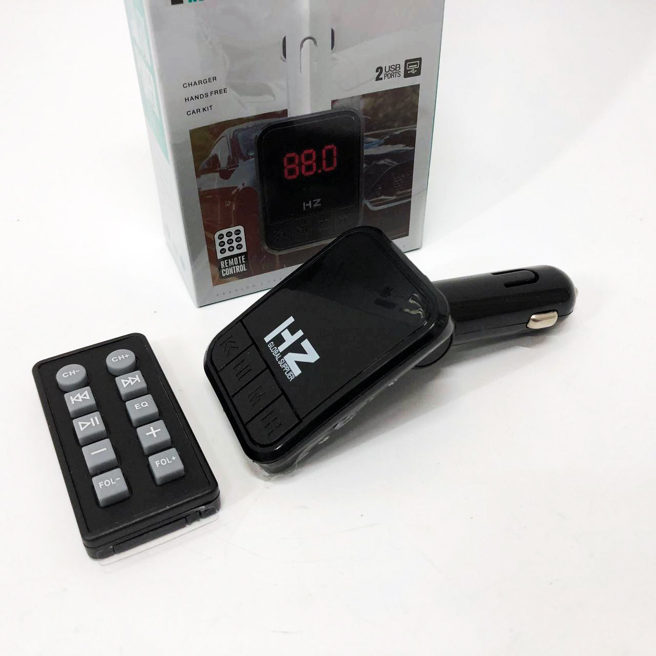 Автомобильный FM трансмиттер Bluetooth HZ H6-12-24V модулятор с microSD, USB, Hands Free + Пульт