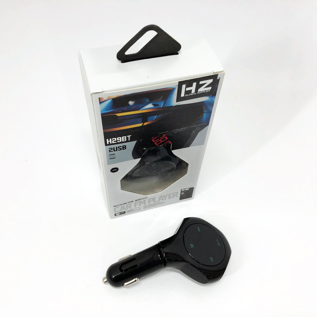 Трансмиттер Автомобильный FM модулятор FM H29 BT, Модулятор для мобильных устройств в авто. Цвет: черный