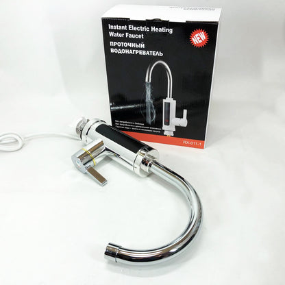 Водонагреватель проточный Delimano RX-0111c LCD дисплеем 3 кВт Кран электрический нижнее подключение