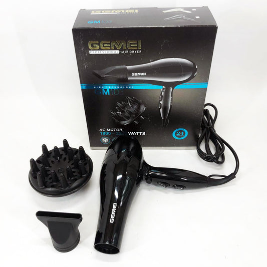 Профессиональный фен Gemei GM-103 2200Вт для сушки укладки волос режимы скорости, температуры, сенсор