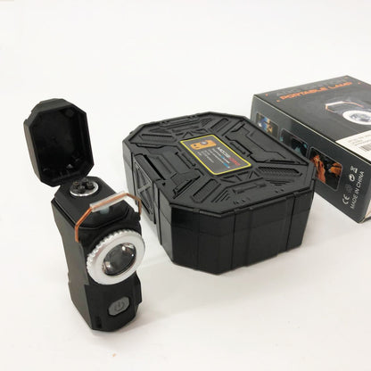 Багатофункціональний армійський ліхтар D50-SMD - індикація заряду, запальничка. Колір: чорний