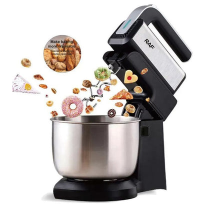 Стационарный миксер ручной RAF R.6652 с металлической чашей 3.5 л 1000 Вт