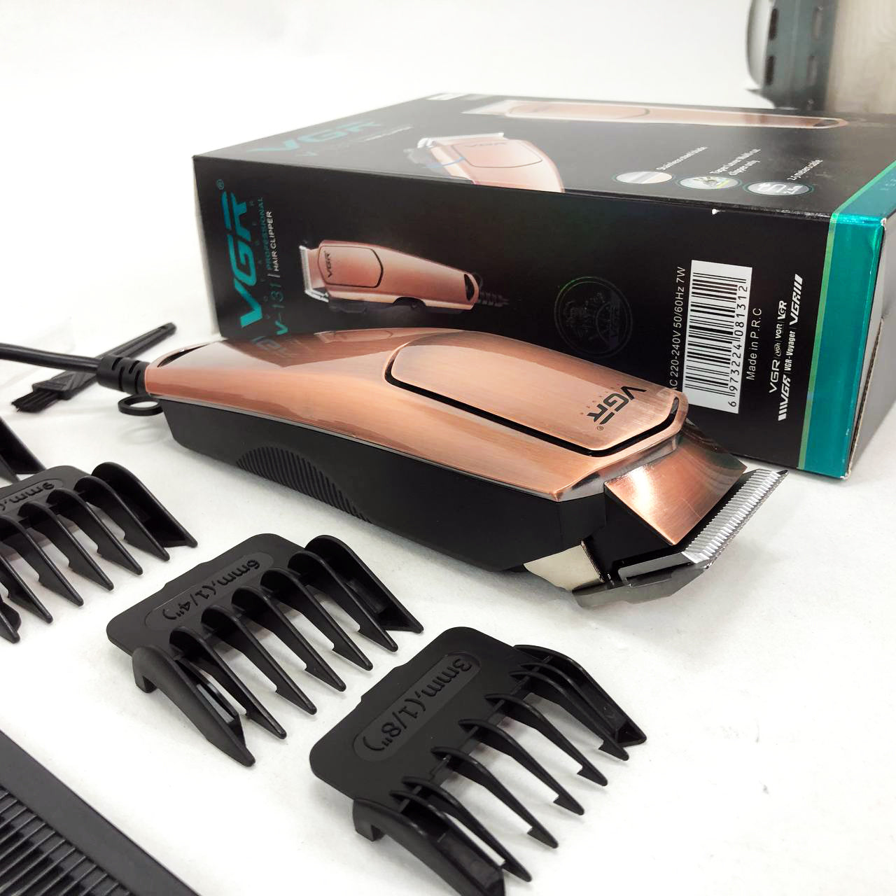 Профессиональная машинка для стрижки волос VGR V-131 триммер проводной, Электробритва для стрижки головы