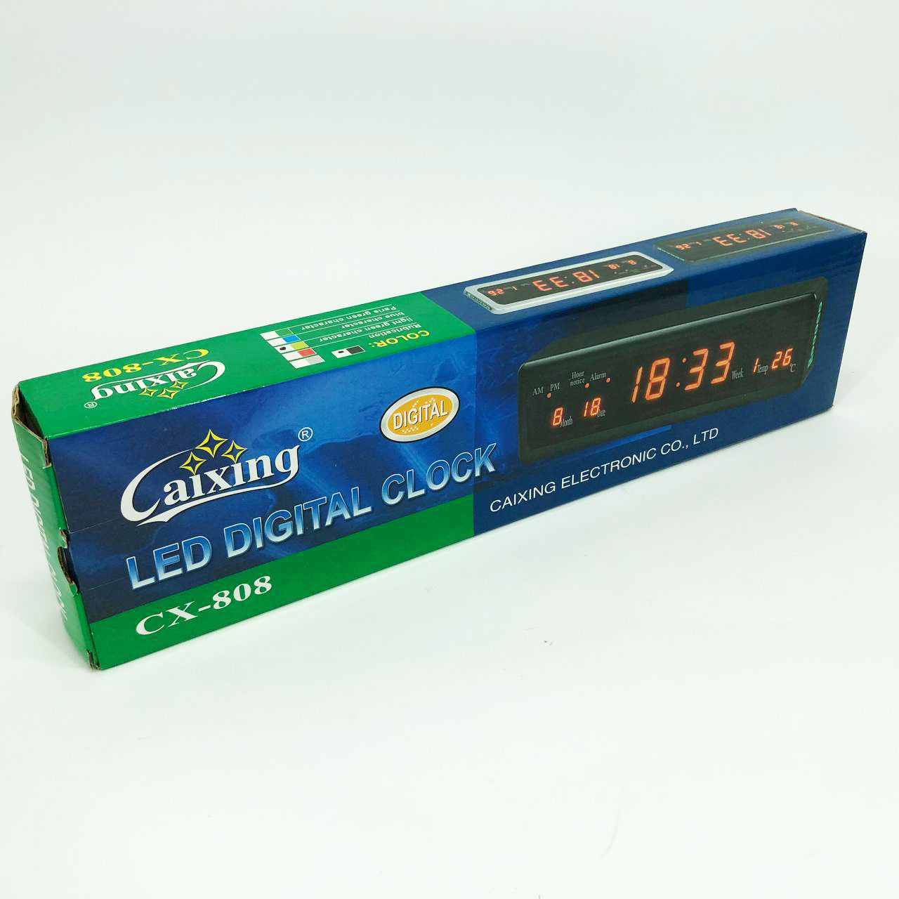 Электронные часы Caixing СХ-808, Цифровые настольные часы квадратные, LED Лед часы настольные